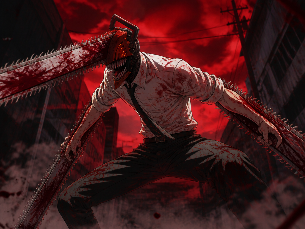 Denji transformerar med motorsågar i Chainsaw Man: Reze Arc