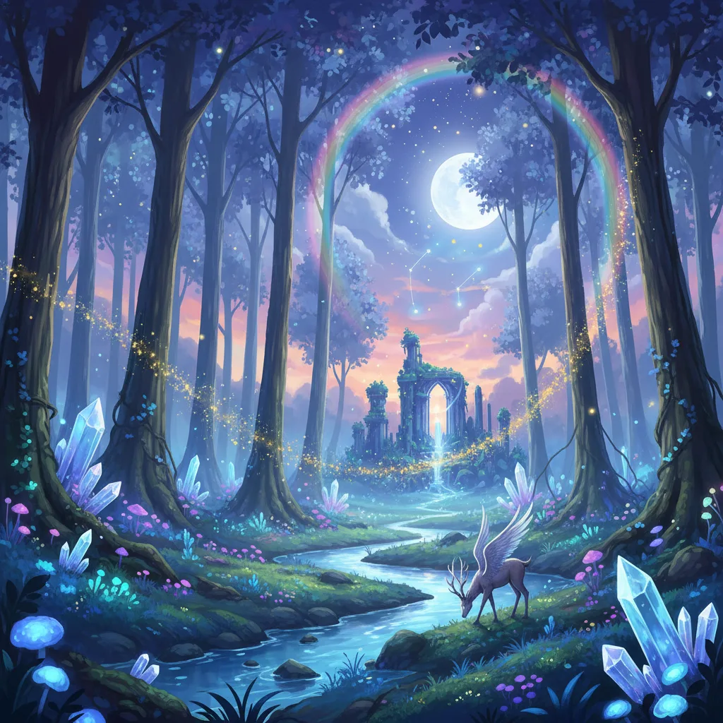 Fantastiskt anime-landskap inspirerat av Studio Ghibli